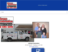 Tablet Screenshot of johnsonautomotiveservice.com